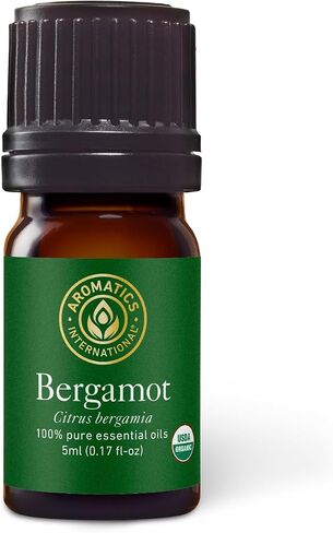 Aromatics International Premium Organic Bergamot Mint Essential Oil 5ml | 100% Pure Essential Oil for Diffusion, Aromatherapy & Wellness Use in Kuwait