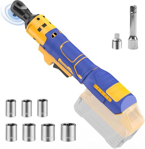 3/8 "مفتاح الربط اللاسلكي المتوافق مع بطاريات DeWalt 20V Max (بدون بطارية) مفتاح Ratchet الممتد مقاس 6 بوصات ، ومسجلة مسجلة 60 قدمًا ، وسائقًا كهربائيًا كهربائيًا مع سرعة متغيرة السرعة in Kuwait