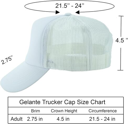 Gelante Polyester Foam Front, Mesh Back 5 Panel Sublimation Trucker Baseball Cap Snapback Hat in Saudi Arabia