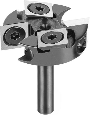 SpeTool 1/4 Inch Shank 1-1/4" Cutting Diameter Spoilboard Surfacing Router Bit 2+2 Inserts Cutter Planing Bit Flycutter Leveler Slab Flattening Router Bit ，4 Additional Carbide Inserts in Kuwait