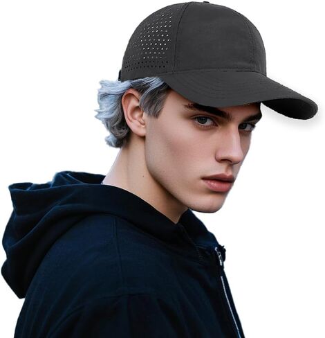 Quick Dry Baseball Cap for Men Women Adjustable Mesh Breathable UPF50+ Outdoor Sports Snapback Golf Cap in Kuwait