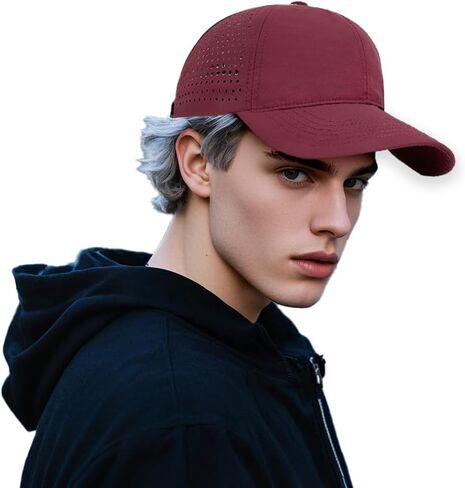 Quick Dry Baseball Cap for Men Women Adjustable Mesh Breathable UPF50+ Outdoor Sports Snapback Golf Cap in Kuwait