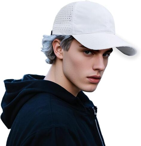 Quick Dry Baseball Cap for Men Women Adjustable Mesh Breathable UPF50+ Outdoor Sports Snapback Golf Cap in Kuwait
