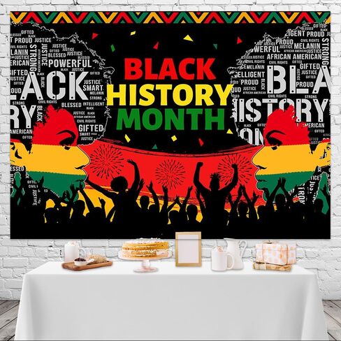 Mocsicka 7x5ft History History Month Backdrop African American Heritage Festival Festival Background Background Black Histor in Saudi Arabia