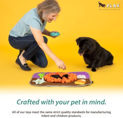 P.L.A.Y. Cute Snuffle Mat for Dogs - Halloween Themed Interactive Food & Treat Mat for Puppies & All Size Dogs - Enrichment Toy, Great for Slow Feeding, Nosework & Foraging Skills - Machine Washable in Saudi Arabia