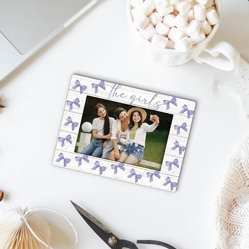 Besties Sister 4x6 Picture Frame, Friends Best Friends Wooden Picture Frame, Bestie Gifts for Women, The Girls Pink Coquette Preppy Bow Decorative Photo Frames for Table Desk Decor in Saudi Arabia