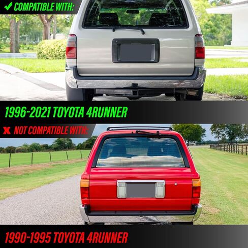 USR 96-23 4 Runner LIGHT LIGHT-مصابيح لوحة ترخيص LED (يسار + يمين)-متوافق مع 1996-2023 Toyota 4 Runner / 2000-2019 Sequoia SUV جميع الطرز (LED White White Bright & Play) in Saudi Arabia