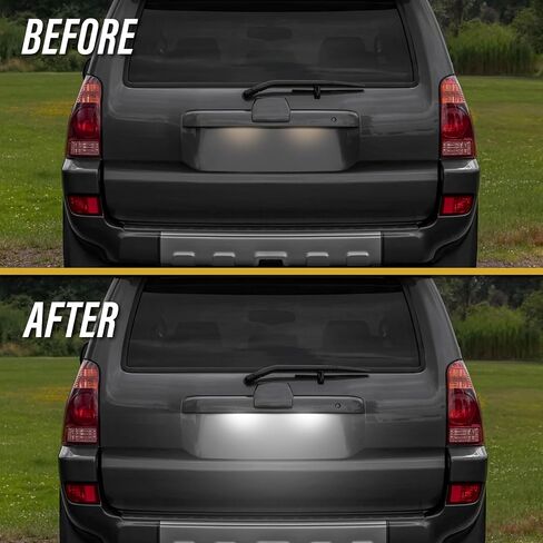 USR 96-23 4 Runner LIGHT LIGHT-مصابيح لوحة ترخيص LED (يسار + يمين)-متوافق مع 1996-2023 Toyota 4 Runner / 2000-2019 Sequoia SUV جميع الطرز (LED White White Bright & Play) in Saudi Arabia