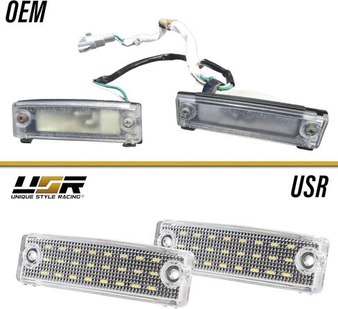 USR 96-23 4 Runner LIGHT LIGHT-مصابيح لوحة ترخيص LED (يسار + يمين)-متوافق مع 1996-2023 Toyota 4 Runner / 2000-2019 Sequoia SUV جميع الطرز (LED White White Bright & Play) in Saudi Arabia