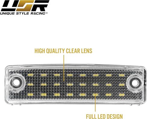 USR 96-23 4 Runner LIGHT LIGHT-مصابيح لوحة ترخيص LED (يسار + يمين)-متوافق مع 1996-2023 Toyota 4 Runner / 2000-2019 Sequoia SUV جميع الطرز (LED White White Bright & Play) in Saudi Arabia