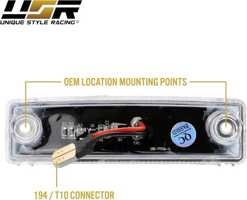 USR 96-23 4 Runner LIGHT LIGHT-مصابيح لوحة ترخيص LED (يسار + يمين)-متوافق مع 1996-2023 Toyota 4 Runner / 2000-2019 Sequoia SUV جميع الطرز (LED White White Bright & Play) in Saudi Arabia