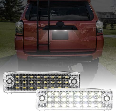 USR 96-23 4 Runner LIGHT LIGHT-مصابيح لوحة ترخيص LED (يسار + يمين)-متوافق مع 1996-2023 Toyota 4 Runner / 2000-2019 Sequoia SUV جميع الطرز (LED White White Bright & Play) in Saudi Arabia