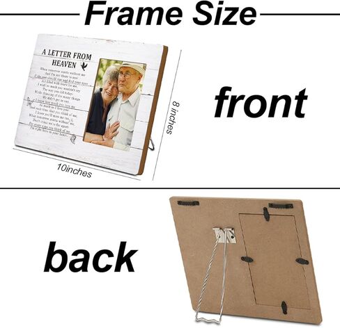Picture Frame Wall Table Sympathy Gift Photo Frames Memorial Gifts for Loss of Mother Father Grandparents Memorial Remembrance Gift for Loss Wooden Picture Frames for Loved One In Heaven Friends in Kuwait