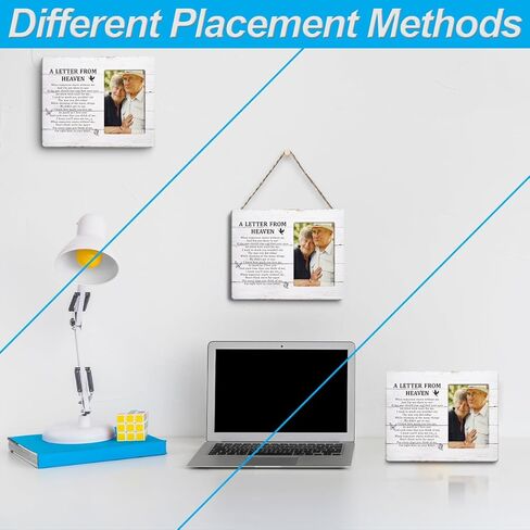 Picture Frame Wall Table Sympathy Gift Photo Frames Memorial Gifts for Loss of Mother Father Grandparents Memorial Remembrance Gift for Loss Wooden Picture Frames for Loved One In Heaven Friends in Kuwait