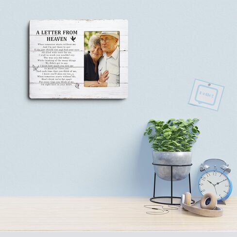 Picture Frame Wall Table Sympathy Gift Photo Frames Memorial Gifts for Loss of Mother Father Grandparents Memorial Remembrance Gift for Loss Wooden Picture Frames for Loved One In Heaven Friends in Kuwait