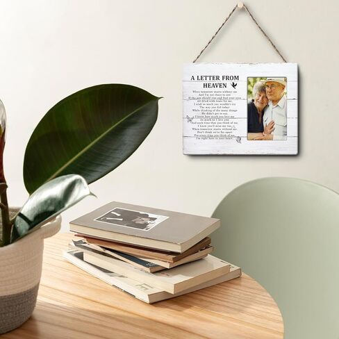 Picture Frame Wall Table Sympathy Gift Photo Frames Memorial Gifts for Loss of Mother Father Grandparents Memorial Remembrance Gift for Loss Wooden Picture Frames for Loved One In Heaven Friends in Kuwait