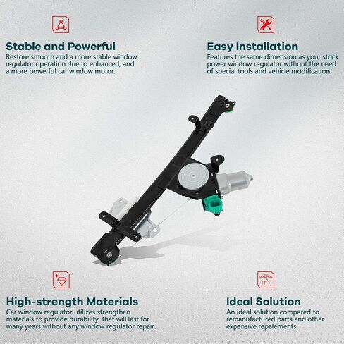 FINDAUTO Power Window Regulator with and Motor Front Left Driver Side fits for 2013-2019 for Nissan Sentra 807219AM0A-PFM in Saudi Arabia