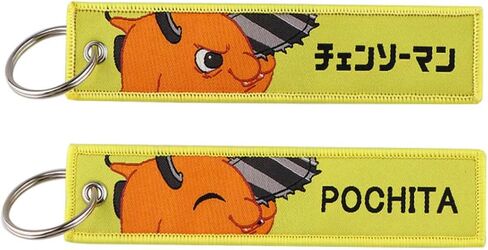 Pinstant Chainsaw Man Pochita Devil Anime Manga keychain key chain fob ring in Saudi Arabia