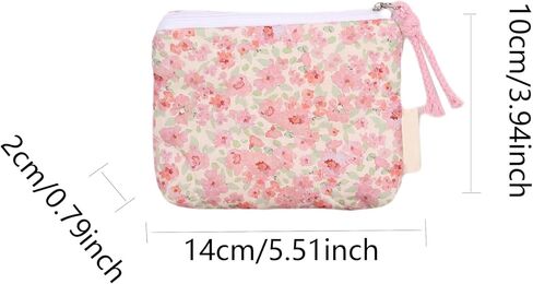Floral Quilted 2-in-1 Bag Set for Wome Cotton Large Capacity Thickened Handbag Shoulder Tote Mini Organizer Pouch A040 in Saudi Arabia