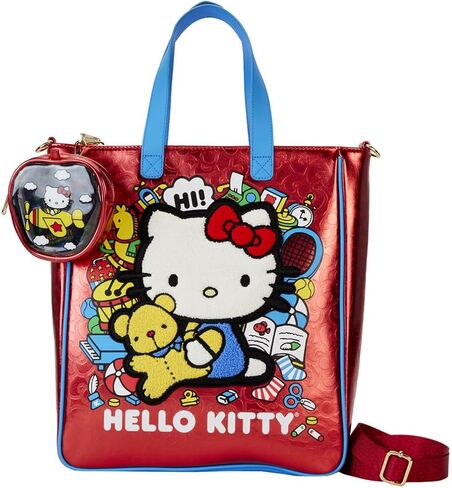 Loungefly Sanrio Hello Kitty 50th Anniversary Bag مع حقيبة عملة معدنية in Kuwait