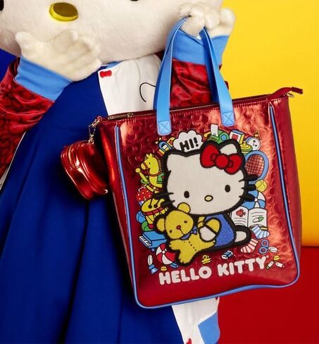 Loungefly Sanrio Hello Kitty 50th Anniversary Bag مع حقيبة عملة معدنية in Kuwait