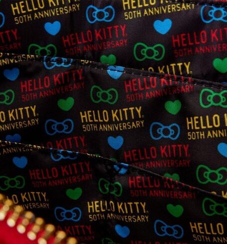 Loungefly Sanrio Hello Kitty 50th Anniversary Bag مع حقيبة عملة معدنية in Kuwait