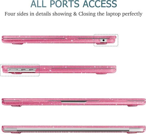 Mektron Case for 2025 M4 MacBook Air 13.6 Inch A3240, Plastic Hard Shell Cases for 2022/2024 MacBook Air 13.6" A2681/A3113 Apple M2/M3 Chip with Liquid Retina Display Fits Touch ID, Crystal Pink in Saudi Arabia