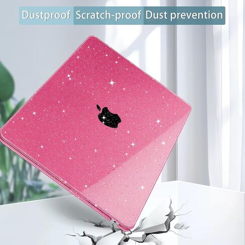 Mektron Case for 2025 M4 MacBook Air 13.6 Inch A3240, Plastic Hard Shell Cases for 2022/2024 MacBook Air 13.6" A2681/A3113 Apple M2/M3 Chip with Liquid Retina Display Fits Touch ID, Crystal Pink in Saudi Arabia