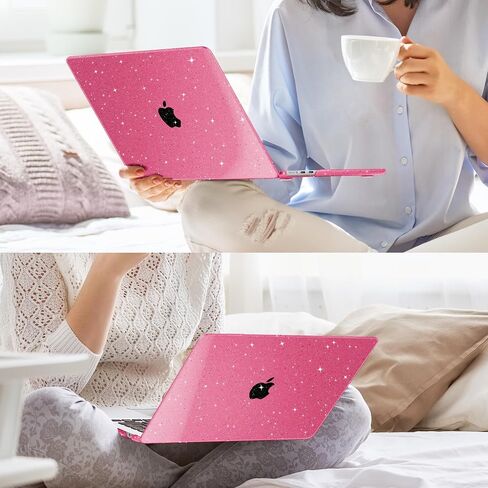 Mektron Case for 2025 M4 MacBook Air 13.6 Inch A3240, Plastic Hard Shell Cases for 2022/2024 MacBook Air 13.6" A2681/A3113 Apple M2/M3 Chip with Liquid Retina Display Fits Touch ID, Crystal Pink in Saudi Arabia