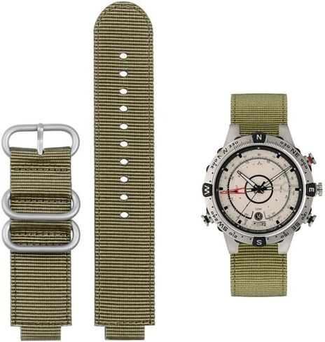 hooson Canvas Convex watch Strap For TIMEX Tide Compass T2N721 T2N720 TW2T76500 TW2T76300 Nylon Wristband Bracelet in Saudi Arabia