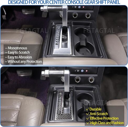 غطاء لوحة ألياف الكربون الناعمة تغطية تقليم متوافقة مع Hummer H2 2003-2007 ، إكسسوارات ملصقات الديكور المضادة للخلع ، 2 مساءً (أسود) in Saudi Arabia