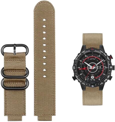 hooson Canvas Convex watch Strap For TIMEX Tide Compass T2N721 T2N720 TW2T76500 TW2T76300 Nylon Wristband Bracelet in Saudi Arabia