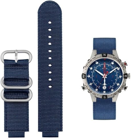 hooson Canvas Convex watch Strap For TIMEX Tide Compass T2N721 T2N720 TW2T76500 TW2T76300 Nylon Wristband Bracelet in Saudi Arabia