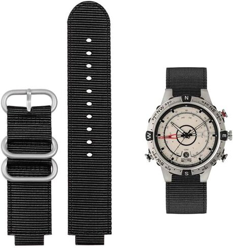 hooson Canvas Convex watch Strap For TIMEX Tide Compass T2N721 T2N720 TW2T76500 TW2T76300 Nylon Wristband Bracelet in Saudi Arabia