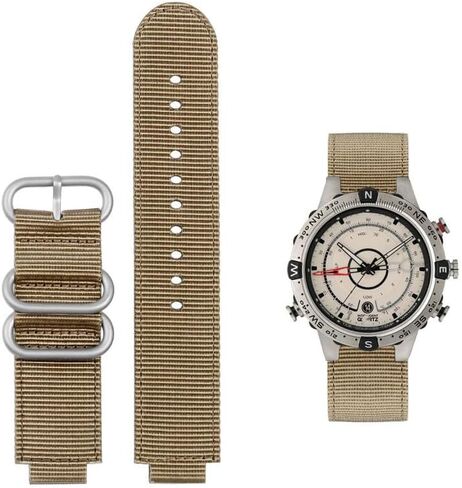 hooson Canvas Convex watch Strap For TIMEX Tide Compass T2N721 T2N720 TW2T76500 TW2T76300 Nylon Wristband Bracelet in Saudi Arabia