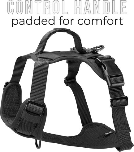 TUG Dog Harness with 2 Leash Connection Points | Adjustable, Padded, Lightweight | Handle on Back | No-Pull Front Clip (XL, Cream) in Saudi Arabia