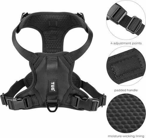 TUG Dog Harness with 2 Leash Connection Points | Adjustable, Padded, Lightweight | Handle on Back | No-Pull Front Clip (XL, Cream) in Saudi Arabia