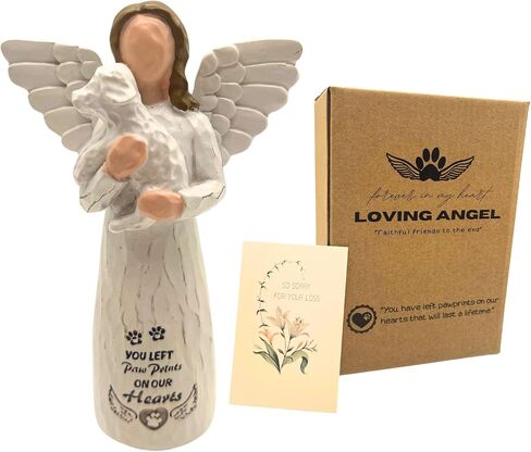 Dog Memorial Gifts for Loss of Dog, Pet Memorial Gifts for Dogs, -Sculpted Hand-Painted Angel Figurines – Loss of Dog Sympathy Gift, Dog Bereavement Gifts, Dog Remembrance Gift, Dog Passing Away Gifts in Saudi Arabia