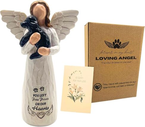 Dog Memorial Gifts for Loss of Dog, Pet Memorial Gifts for Dogs, -Sculpted Hand-Painted Angel Figurines – Loss of Dog Sympathy Gift, Dog Bereavement Gifts, Dog Remembrance Gift, Dog Passing Away Gifts in Saudi Arabia