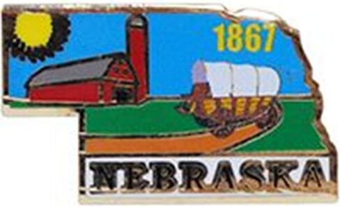 Nebraska State Shaped Map Embroidered Patch, with Iron-On Adhesive in Saudi Arabia