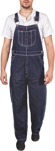 وزرة الدنيم المريحة للرجال - Workwear Dungaree مع الأشرطة القابلة للتعديل وجيوب المنفعة in Kuwait