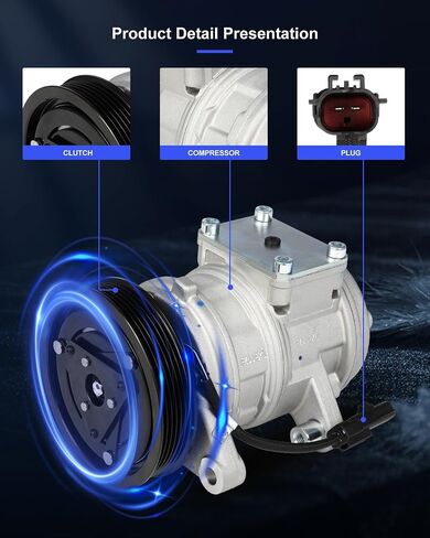 ECCPP AC Compressor Fast Cooling 1999-2006 Fit for Jeep for Grand Cherokee for Jeep TJ Wrangler Air Conditioning Compressor 6 Grooves in Saudi Arabia