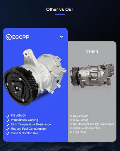 ECCPP AC Compressor Fast Cooling 1999-2006 Fit for Jeep for Grand Cherokee for Jeep TJ Wrangler Air Conditioning Compressor 6 Grooves in Saudi Arabia