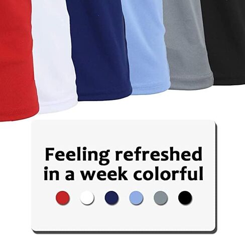 Galaxy by Harvic 5-Pack Men Short Short Pique Pique Pique Shirt Fort Fort مع طوق مضلع ونسيج قطن قطني قابل للتنفس in Kuwait