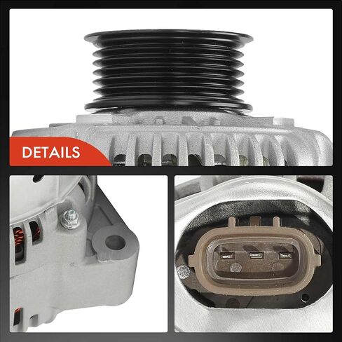 A-Premium Alternator Compatible with Lexus GS400 1998-2000, GS430 2001-2005, LS400 1998-2000, SC430 2002, SC400 1998-2000, 12V 100A 6-Groove Pulley Clockwise, Replace# 27060-50230, 27060-50240 in Saudi Arabia