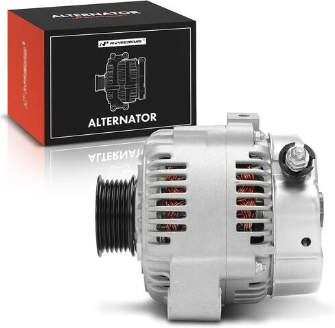 A-Premium Alternator Compatible with Lexus GS400 1998-2000, GS430 2001-2005, LS400 1998-2000, SC430 2002, SC400 1998-2000, 12V 100A 6-Groove Pulley Clockwise, Replace# 27060-50230, 27060-50240 in Saudi Arabia