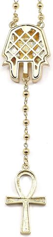 Gwood Pharaoh مع معلقات Ankh Rosary قلادة طويلة 31 بوصة in Kuwait