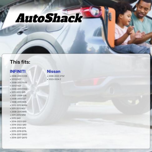 Autoshack الخلفي HUB HUB محمل الاستبدال لـ NISSAN 370Z Infiniti QX50 EX35 M37 Q60 FX35 QX70 Q70 G25 FX37 M56 FX50 M45 EX37 M35H 2007-2008 G35 2008-2013 G37 2014-2018 Q50 2015 in Saudi Arabia