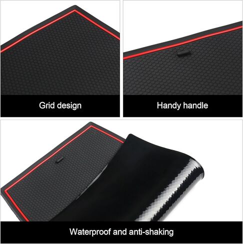 الحصير الجيب لبطانة القطع للبطانة لنيسان روغ 2021-2024 2025 الملحقات الداخلية غير الانزلاق حامل كأس الغبار ، حصير بطانة وحدة التحكم المركزية ، بطانات جيب الأبواب 17 مساءً in Kuwait