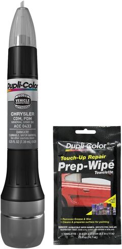 Dupli-Color ACC0433 Mineral Mineral Gray Match Match Fix All-in-1 Touch-Up Paint لمركبات Chrysler (CDM ، PDM) مع Towelette Prep Wipe (عنصران) in Saudi Arabia